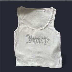 Juicy Couture White Rhinestone Tank